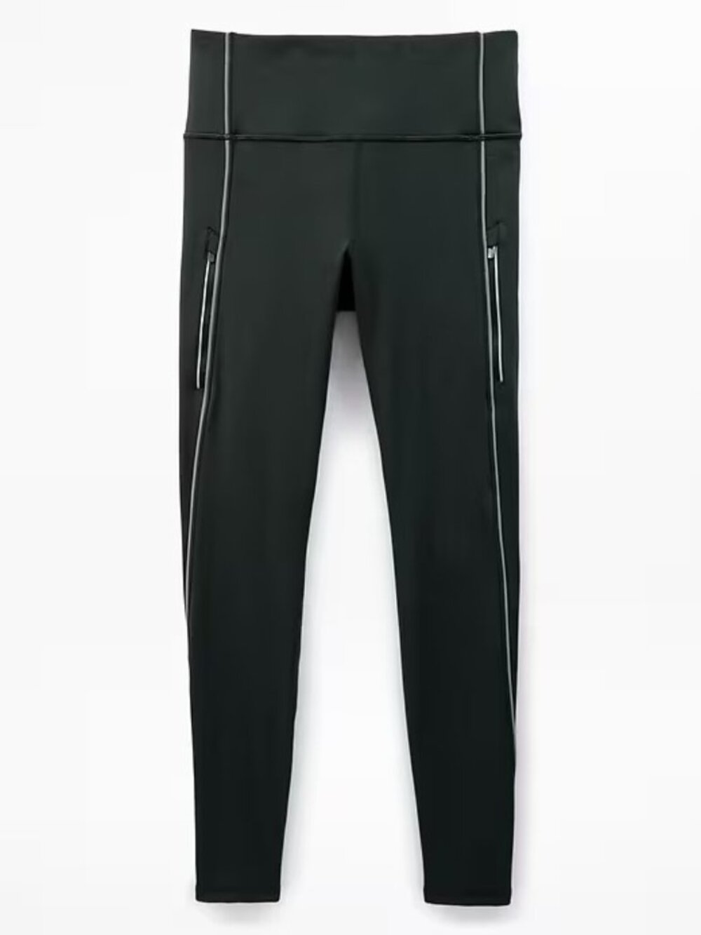 New Athleta M Rainier High Rise Reflective Stripe Legging Elm Medium Regular - Picture 6 of 8